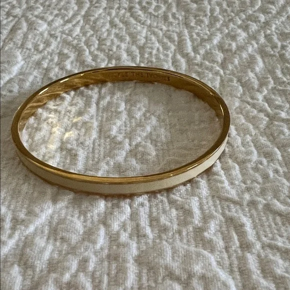 kate spade Gold and Cream Enamel Bangle Bracelet Set - Picture 3 of 3
